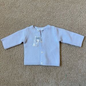 Jacadi Paris Baby Knit Cardigan – Light Blue – 3 Months (60 cm) – NWT